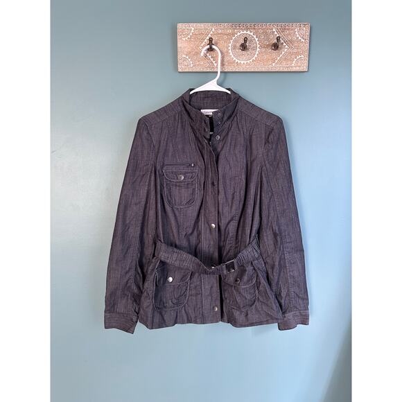 Calvin Klein Y2K Avant Garde Gray Light Jacket - Picture 1 of 7
